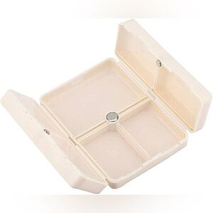 Foldable Magnetic Pill Organizer with Seven Compartments